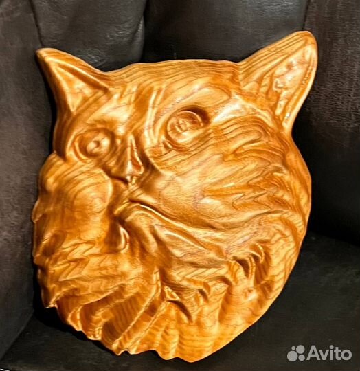 Лев, орел, кот, домовой из дерева для декора