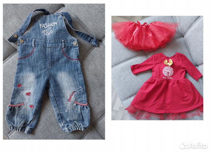 Детские вещи пакетом на девочку 68-74-80 размер