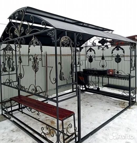 Мангал с печью