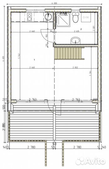 Готовый проект каркасного дома A-frame