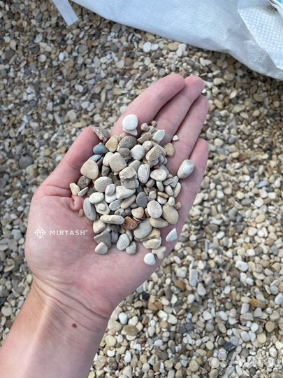Морская галька 5-10 мм, каменный ковер