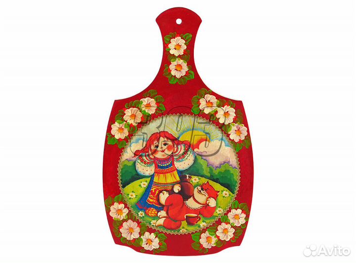 Доска разделочная большая Алёнка с кошкой (24999)