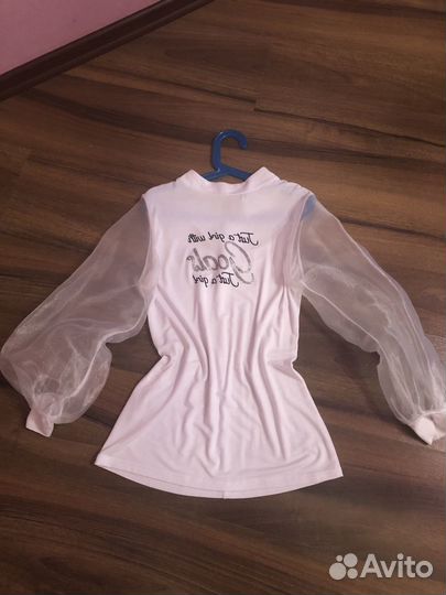 Блузка белая для девочек 152