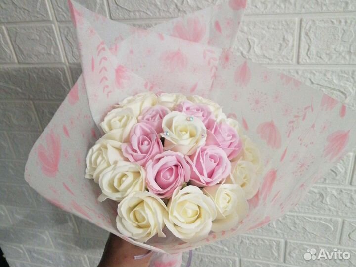 Букет из мыльных роз 19шт