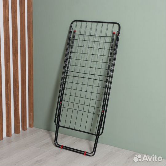 Сушилка для белья напольная складная 18 м, черная