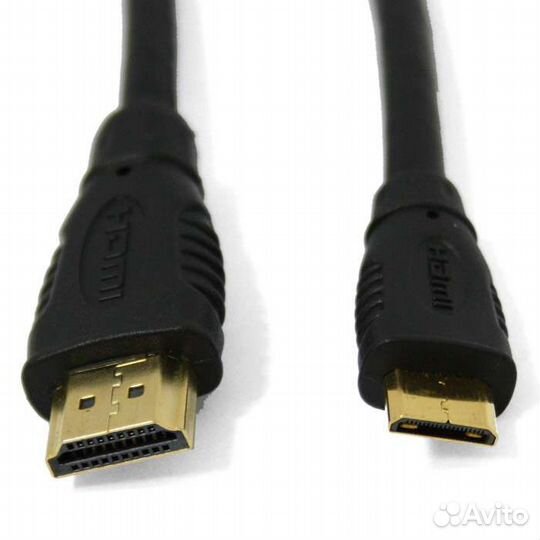 Кабель Mini hdmi-hdmi 1.5 метра, черный