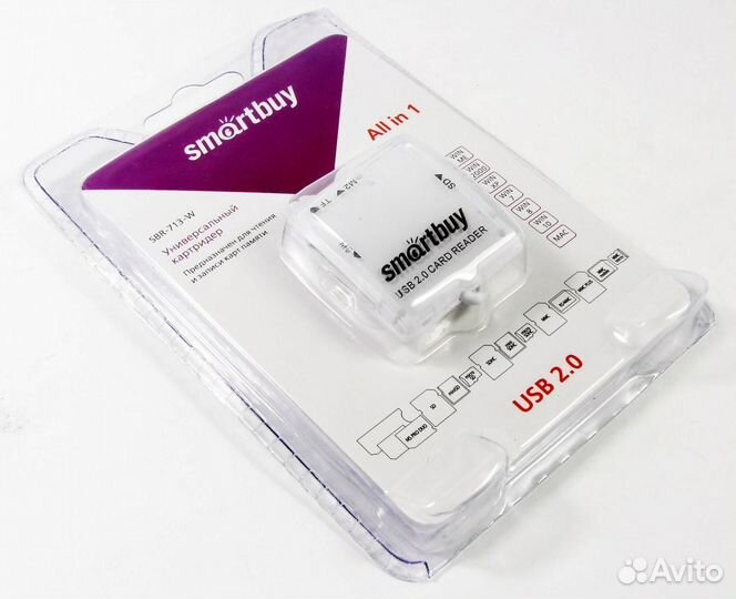 Картридер Smartbuy SBR-713-W (sdhc\microsdhc\MMC\M