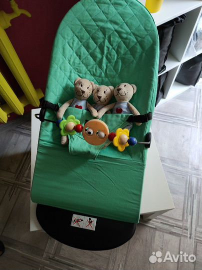 Шезлонг для новорожденных (мятный)