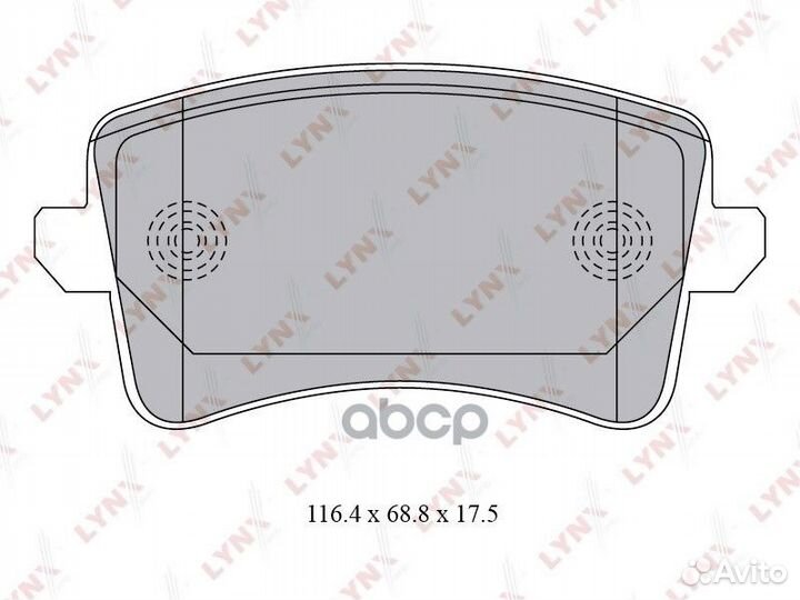 Колодки тормозные дисковые зад BD1223 lynxauto