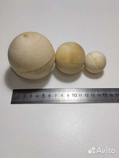 Деревянные заготовки шары по типу матрёшки