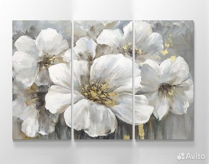 Картина маслом холст Великолепные Цветы Камелии