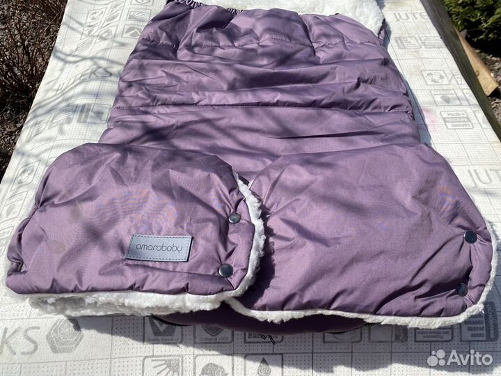 Конверт зимний + муфты для рук на коляску