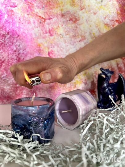 Свечи ручной работы и предметы декора