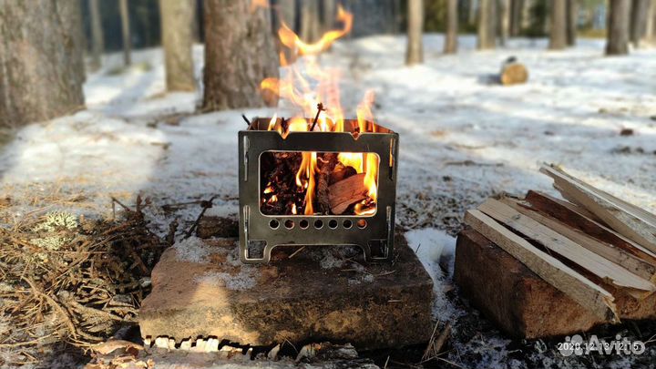 Печь щепочница, мини мангал