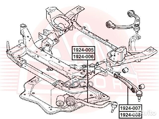 Рычаг передний нижний задний левый 1924008 asva