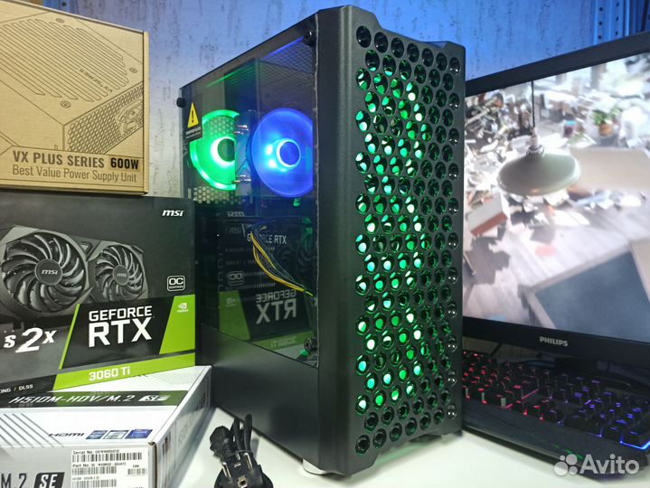 Игровой пк RTX 3060 Ti / core i5 10400F / nvme