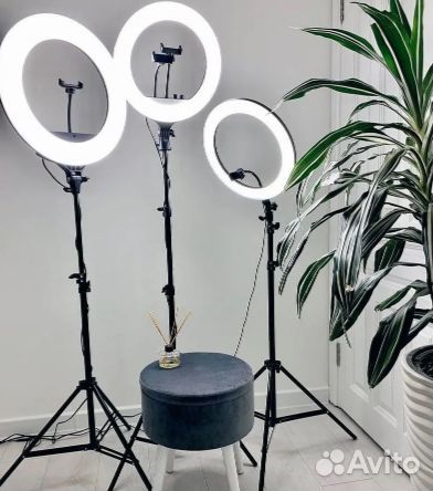 Кольцевая лампа + усиленный штатив 210 см гарантия