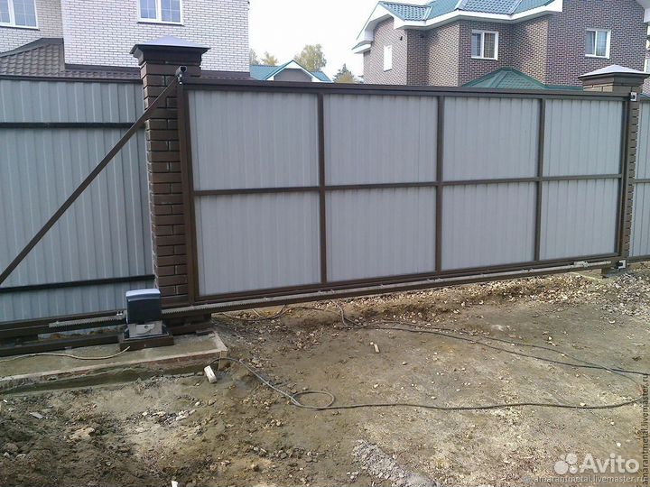 Откатные ворота под ключ с установкой