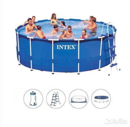 Каркасный бассейн 457х122см круглый Интекс