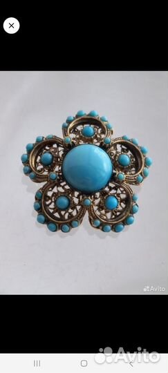 Кулон чехоослования, 2 броши, перстень