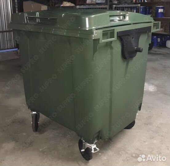 Пластиковый бак для мусора 1100л Ш3033