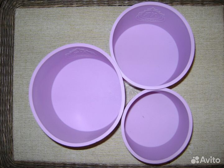 Формы для выпечки кексов силикон набор 3шт Колпино