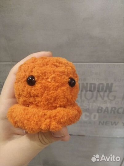 Игрушка вязаный осминог