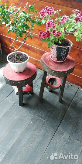 Дачная подставка под цветы. Ручная работа