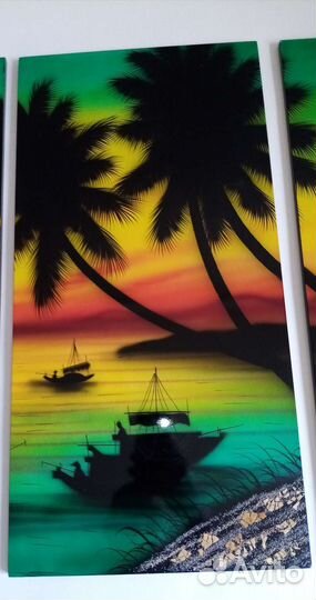 Картина панно из дерева