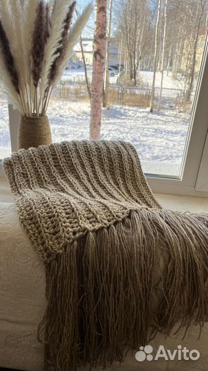 Шарф палантин зимний ручная работа