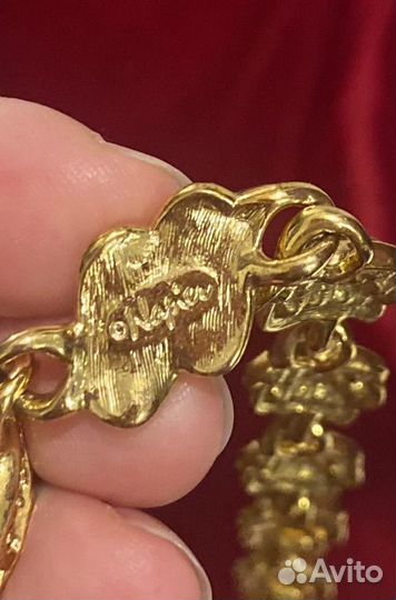 Винтаж. Колье Napier. 42 см позолота стразы