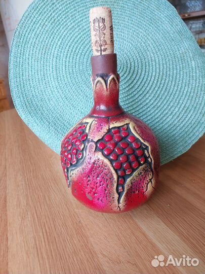 Глиняный кувшин, бутыль новый