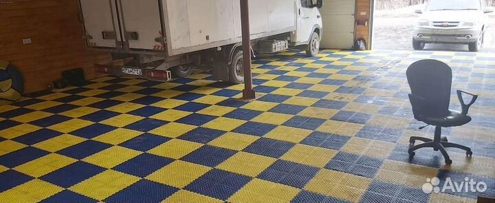 Модульная плитка пвх для гаража