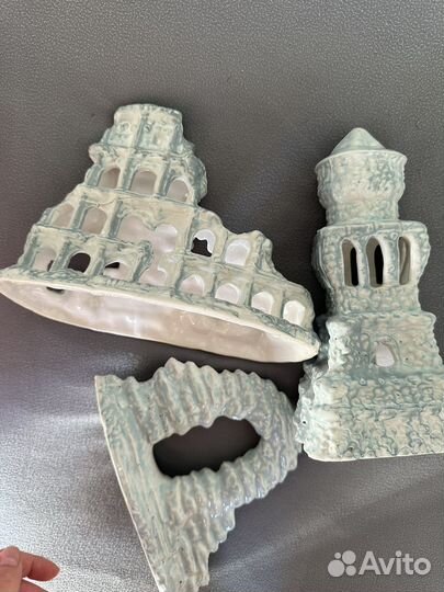 Аквариумные декорации: грот, маяк, колизей