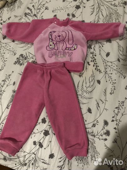 Флисовый костюм 80см