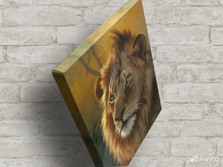 Картина маслом на холсте Лев