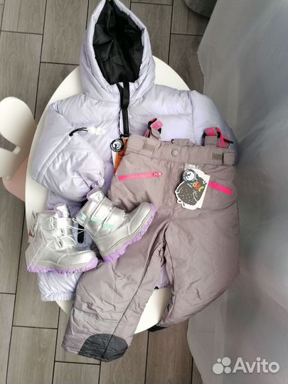 Новый зимний комплект 98 104 сапоги 25 размер