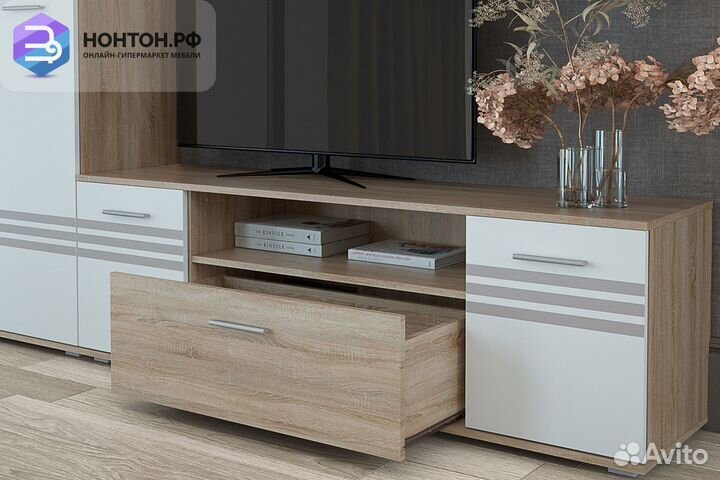 Стенка Стелла дуб сонома / белый