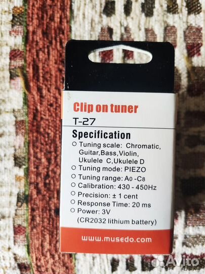 Тюнер на прищепке T-27 Musedo