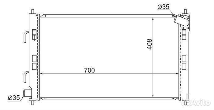 Митсубиси Лансер 10 радиатор охлаждения