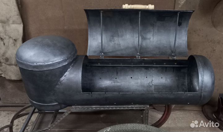 Мангал с печью под казан