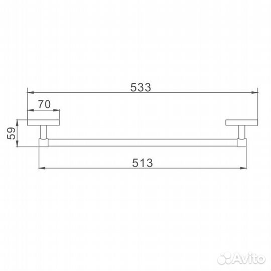 Полотенцедержатель D-Lin D251700, хром