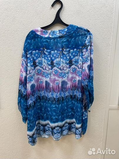 Туника женская голубого цвета новая с биркой р 54