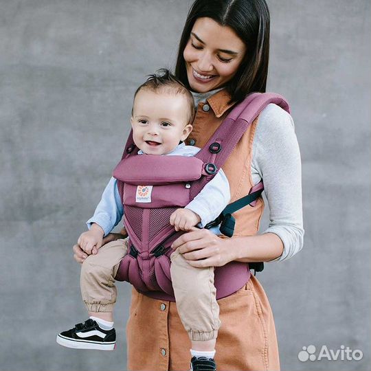 Эргорюкзак детский ErgoBaby omni 360, новый, красн