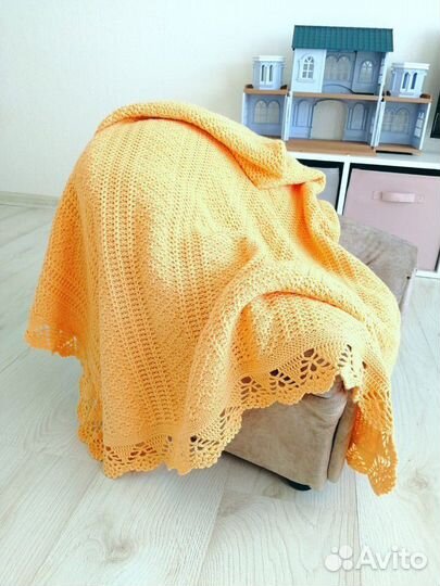 Вязанный плед из мериноса