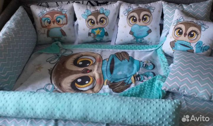 Бортики в кроватку малыша