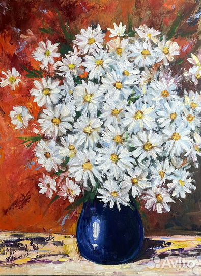 Картина цветы полевые