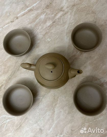 Набор чайный глиняный китайский чайник