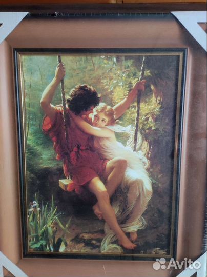 Картина влюбленные на качелях