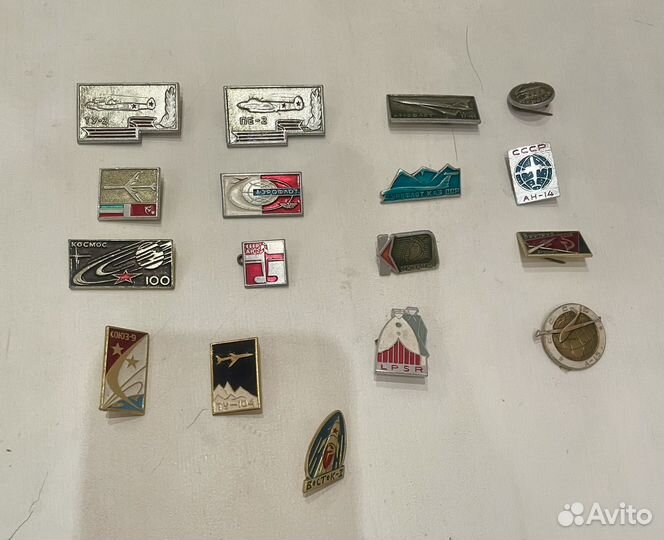 Значки СССР достопримечательности авиация космос